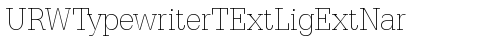 URWTypewriterTExtLigExtNar Regular truetype шрифт бесплатно