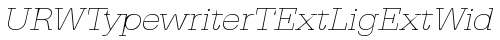 URWTypewriterTExtLigExtWid Oblique truetype font