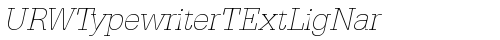 URWTypewriterTExtLigNar Oblique truetype font