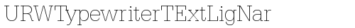 URWTypewriterTExtLigNar Regular free truetype font