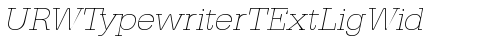 URWTypewriterTExtLigWid Oblique truetype шрифт