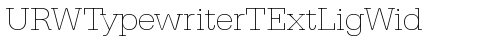URWTypewriterTExtLigWid Regular font TrueType