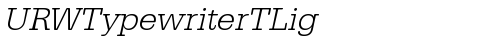URWTypewriterTLig Oblique truetype шрифт