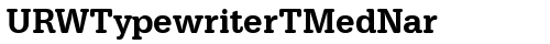 URWTypewriterTMedNar Regular truetype шрифт