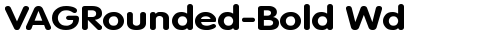 VAGRounded-Bold Wd Regular truetype font