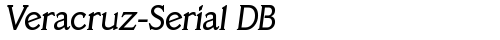 Veracruz-Serial DB RegularItalic truetype шрифт бесплатно