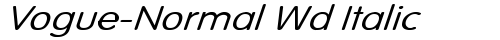 Vogue-Normal Wd Italic Regular font TrueType
