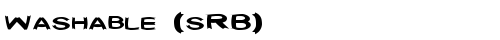 Washable (sRB) Regular font TrueType