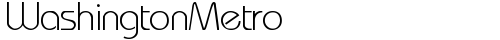WashingtonMetro Regular truetype шрифт