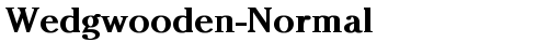 Wedgwooden-Normal Bold truetype font