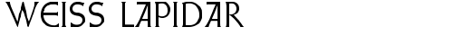 Weiss Lapidar Regular truetype font