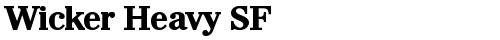 Wicker Heavy SF Bold truetype шрифт