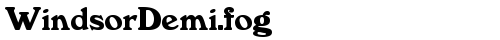 WindsorDemi.fog fog free truetype font