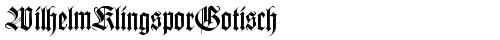 WilhelmKlingsporGotisch Regular truetype шрифт