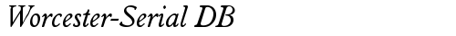 Worcester-Serial DB RegularItalic truetype шрифт бесплатно