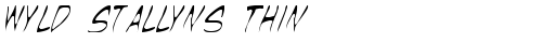 Wyld Stallyns Thin Thin truetype шрифт