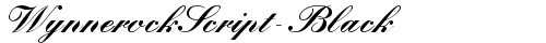WynnerockScript-Black Regular free truetype font