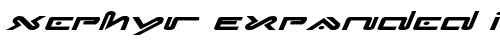 Xephyr Expanded Italic Expanded Italic free truetype font