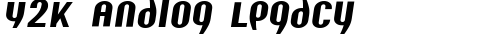 Y2K Analog Legacy Italic truetype шрифт