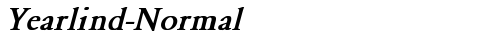 Yearlind-Normal Bold Italic free truetype font