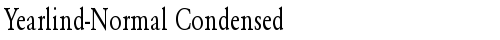 Yearlind-Normal Condensed Regular truetype font