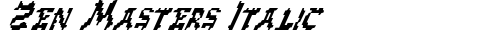 Zen Masters Italic Italic free truetype font