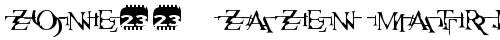 Zone23_zazen matrix Regular TrueType-Schriftart