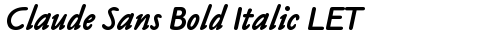 Claude Sans Bold Italic LET Plain free truetype font