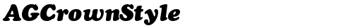 AGCrownStyle Italic TrueType-Schriftart