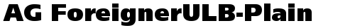 AG ForeignerULB-Plain Medium truetype шрифт бесплатно