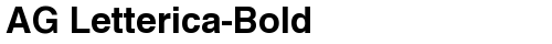 AG Letterica-Bold Bold font TrueType