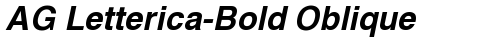 AG Letterica-Bold Oblique Bold font TrueType