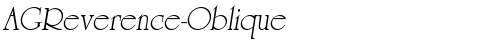 AGReverence-Oblique Medium TrueType-Schriftart