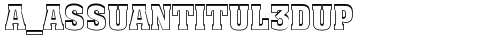 a_AssuanTitul3DUp Bold free truetype font