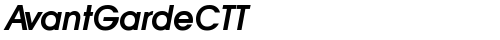AvantGardeCTT BoldItalic truetype шрифт
