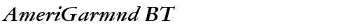 AmeriGarmnd BT Bold Italic Truetype-Schriftart kostenlos