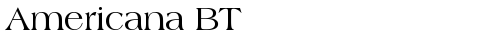 Americana BT Roman truetype шрифт