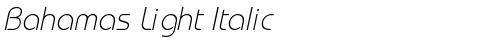 Bahamas Light Italic Regular TrueType-Schriftart