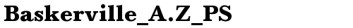 Baskerville_A.Z_PS Bold truetype font