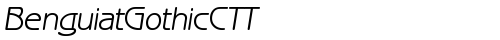 BenguiatGothicCTT Italic font TrueType