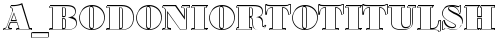 a_BodoniOrtoTitulSh Black free truetype font