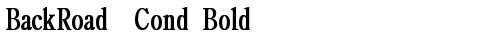 BackRoad  Cond Bold Bold truetype шрифт