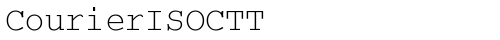 CourierISOCTT Regular truetype font