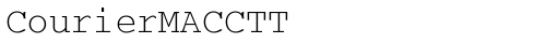 CourierMACCTT Regular truetype font