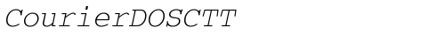 CourierDOSCTT Italic TrueType-Schriftart