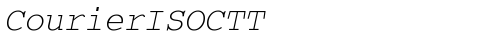 CourierISOCTT Italic truetype font