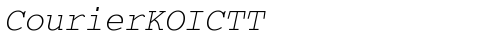 CourierKOICTT Italic truetype font