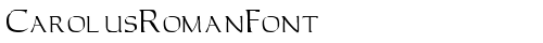 CarolusRomanFont Regular truetype font