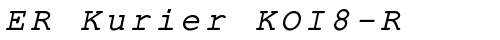 ER Kurier KOI8-R Italic truetype font