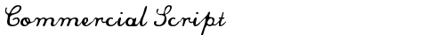 Commercial Script Normal truetype font